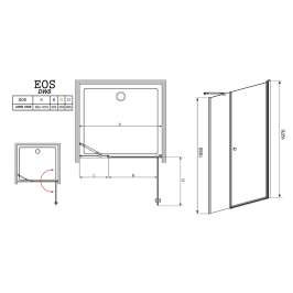 Душевая дверь Radaway EOS DWS 100 R